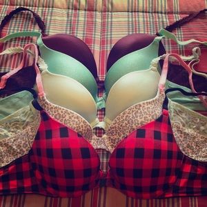 Pink Victoria’s Secret Bras 34B